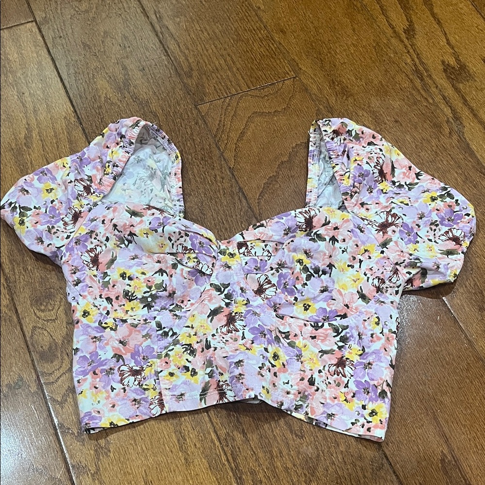 Spring Floral Crop Top